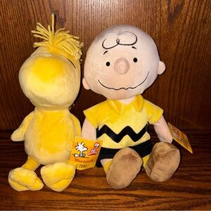 NWT Kohls Cares Woodstock Charlie Brown Plush Set LOT Peanuts